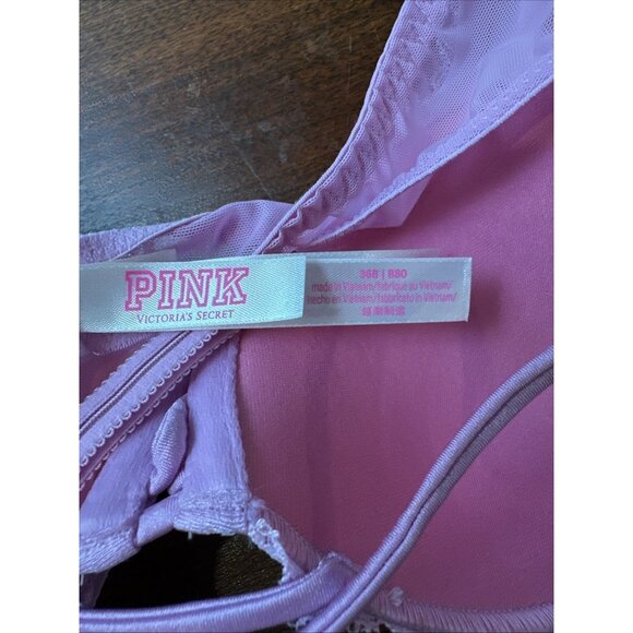 Victoria’s Secret Pink Lace Push-up Bra Size 36B - Picture 5 of 5